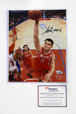 姚明(Yao Ming)親筆簽名海報 Fanatics 海報