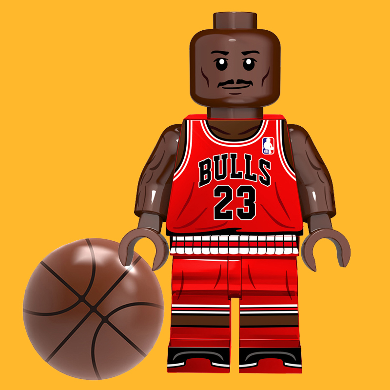 兼容樂高積木人仔NBA籃球明星詹姆斯科比喬丹奧尼爾益智拼裝玩具