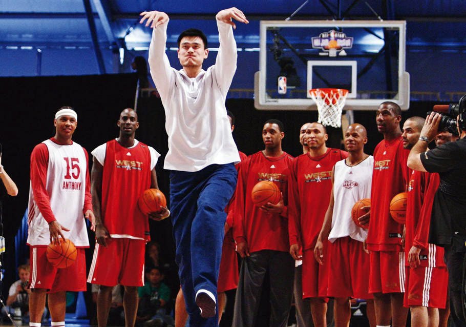 姚明在NBA全明星賽上的表現(xiàn)